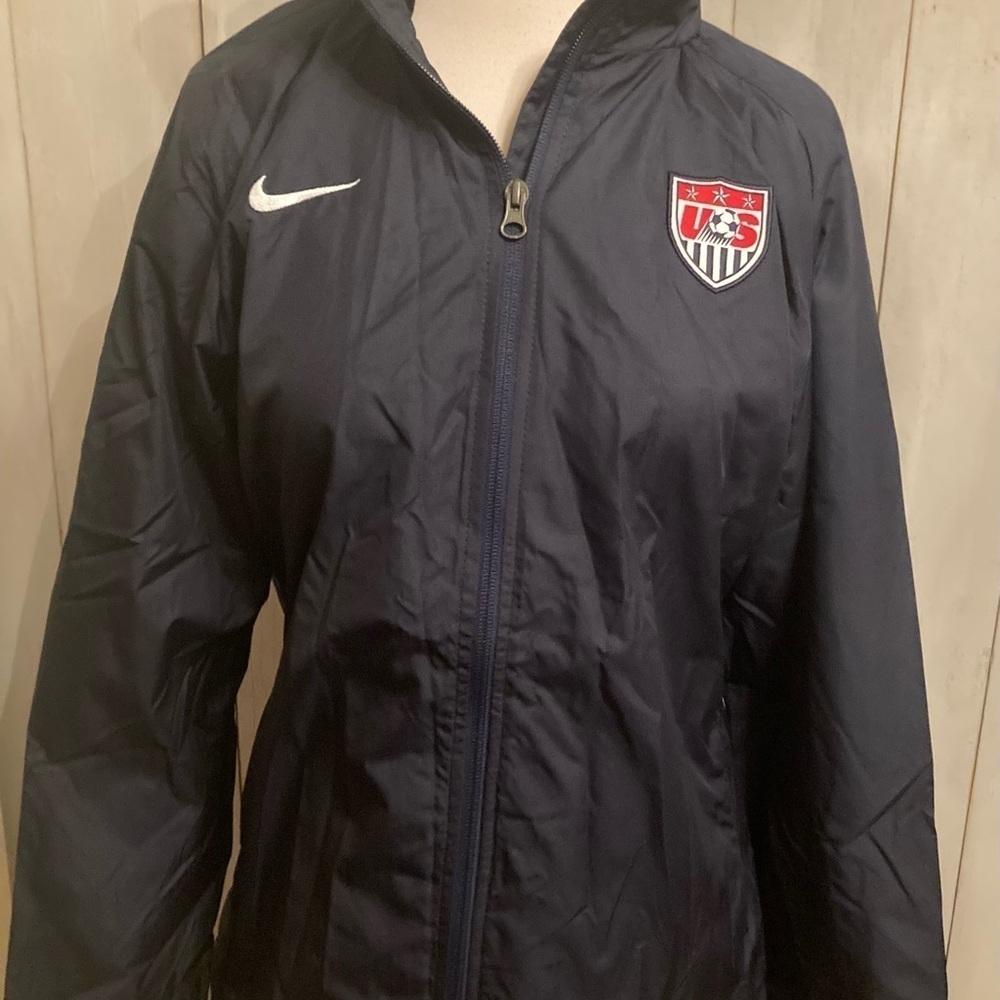Nike TEAM USA Storm Fit Women Jacket Packable Soccer Navy Blue Sz‎ L  NWT - Picture 2 of 8